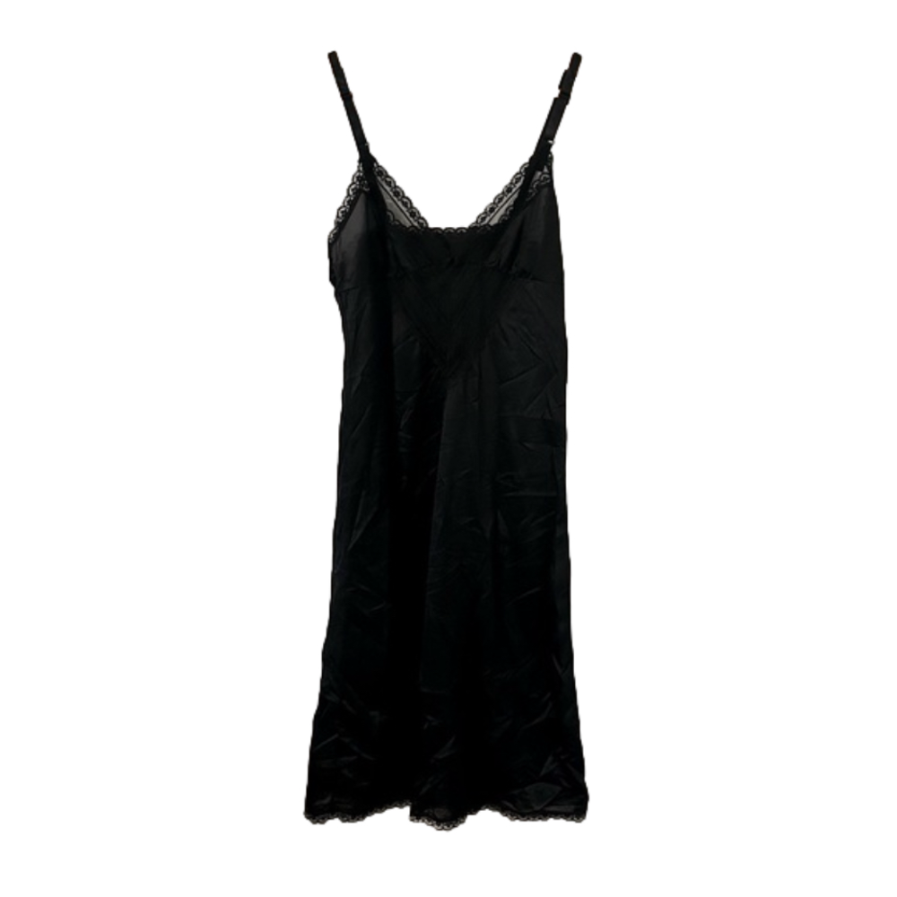 VINTAGE | Black lace detailed slip dress​